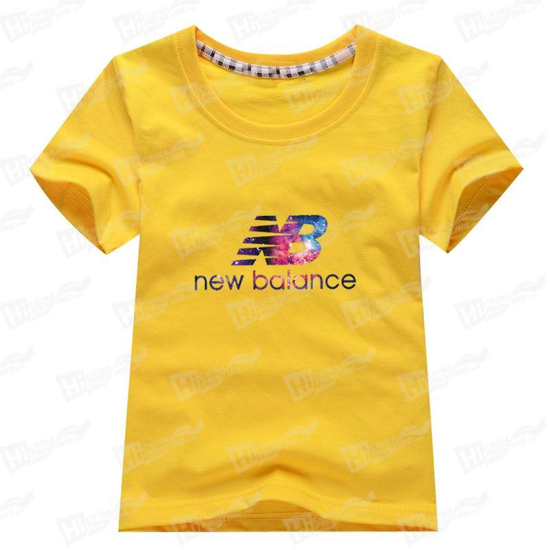 Colorful New Balance Kids' Short-Sleeve T-shirts Printing For Wholesale